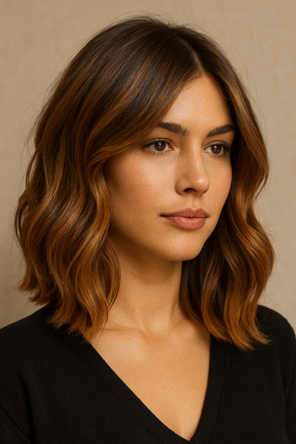 ✂️ Karamellbraune Balayage Ideen für kurze Haare