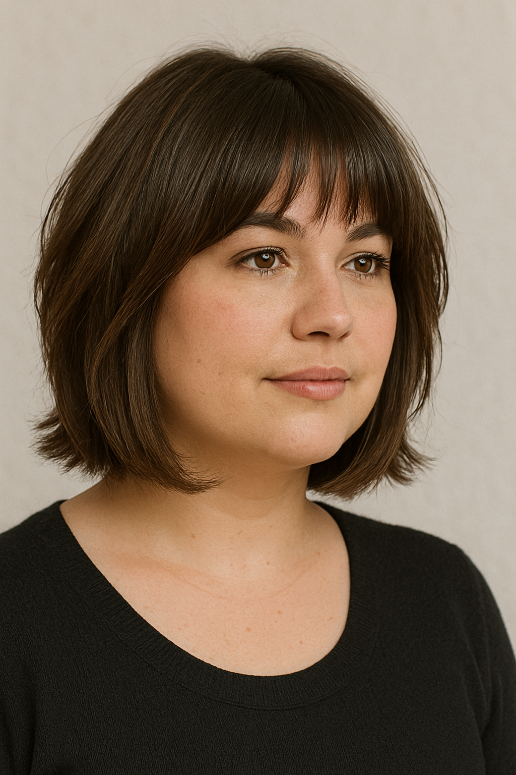 🌀 Stufiger Bob mit Fransenpony – mehr Volumen, mehr Kontur