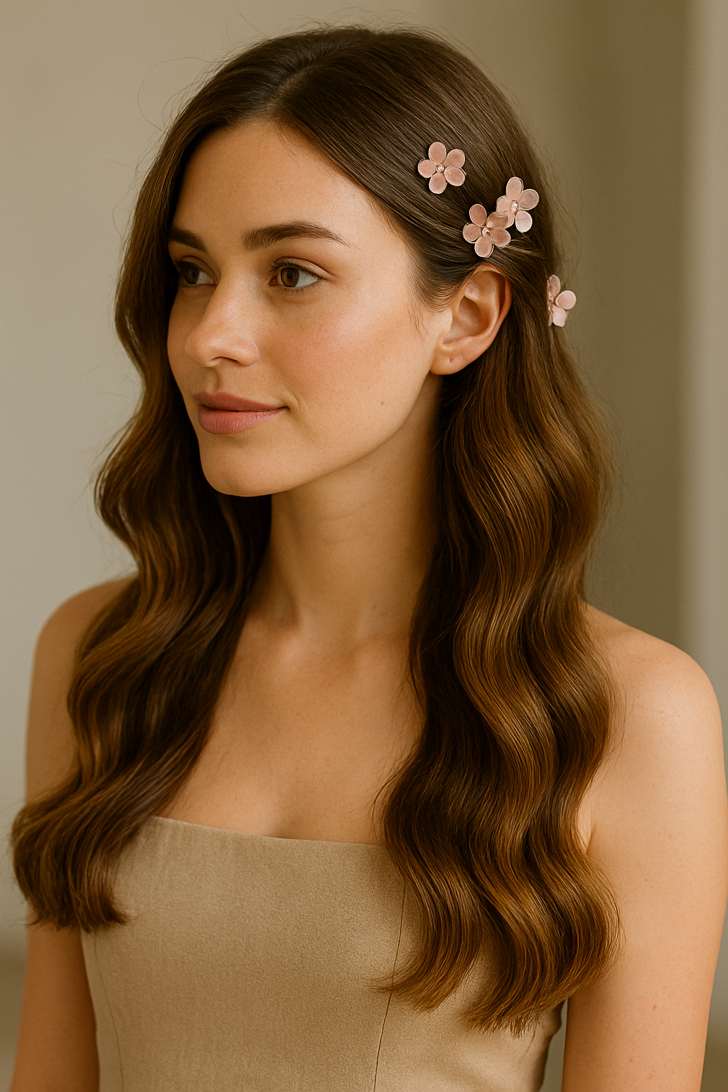 🌸 Blumen im Haar – Romantik pur