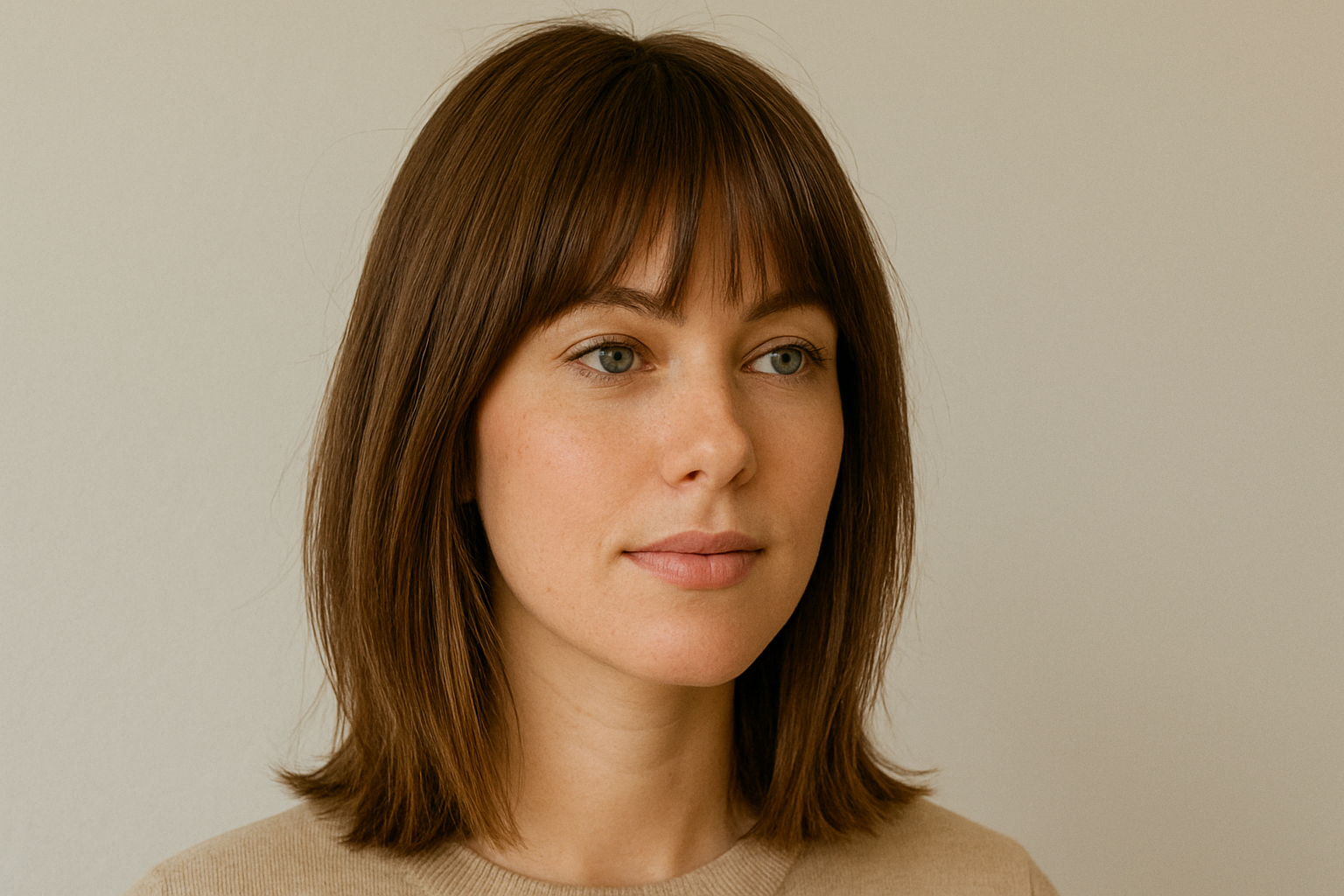 🎀 Long Bob mit Fransenpony