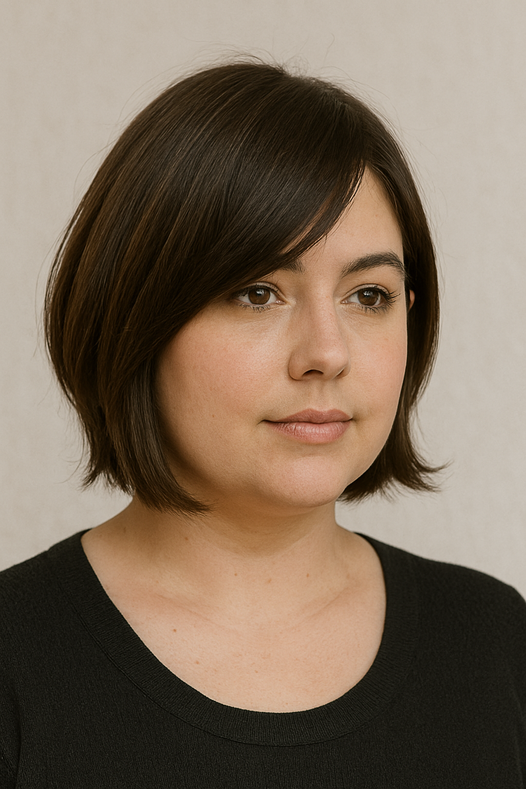 🎭 Asymmetrischer Bob mit schrägem Pony – für Mutige