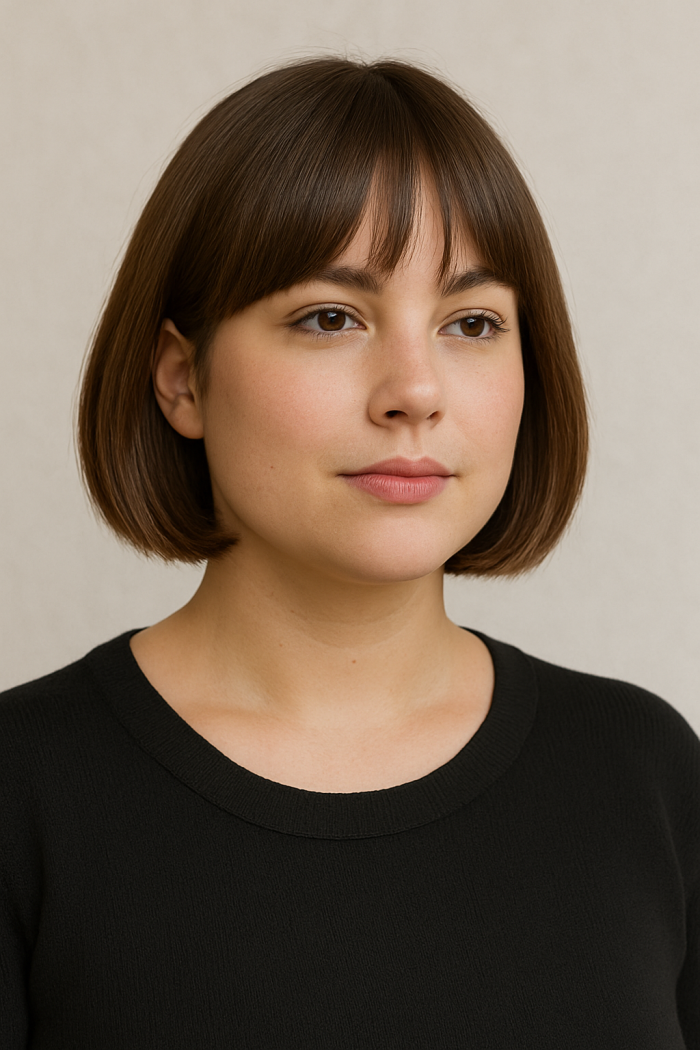 💁‍♀️ Kinnlanger Bob mit Pony – der Klassiker für rundes Gesicht