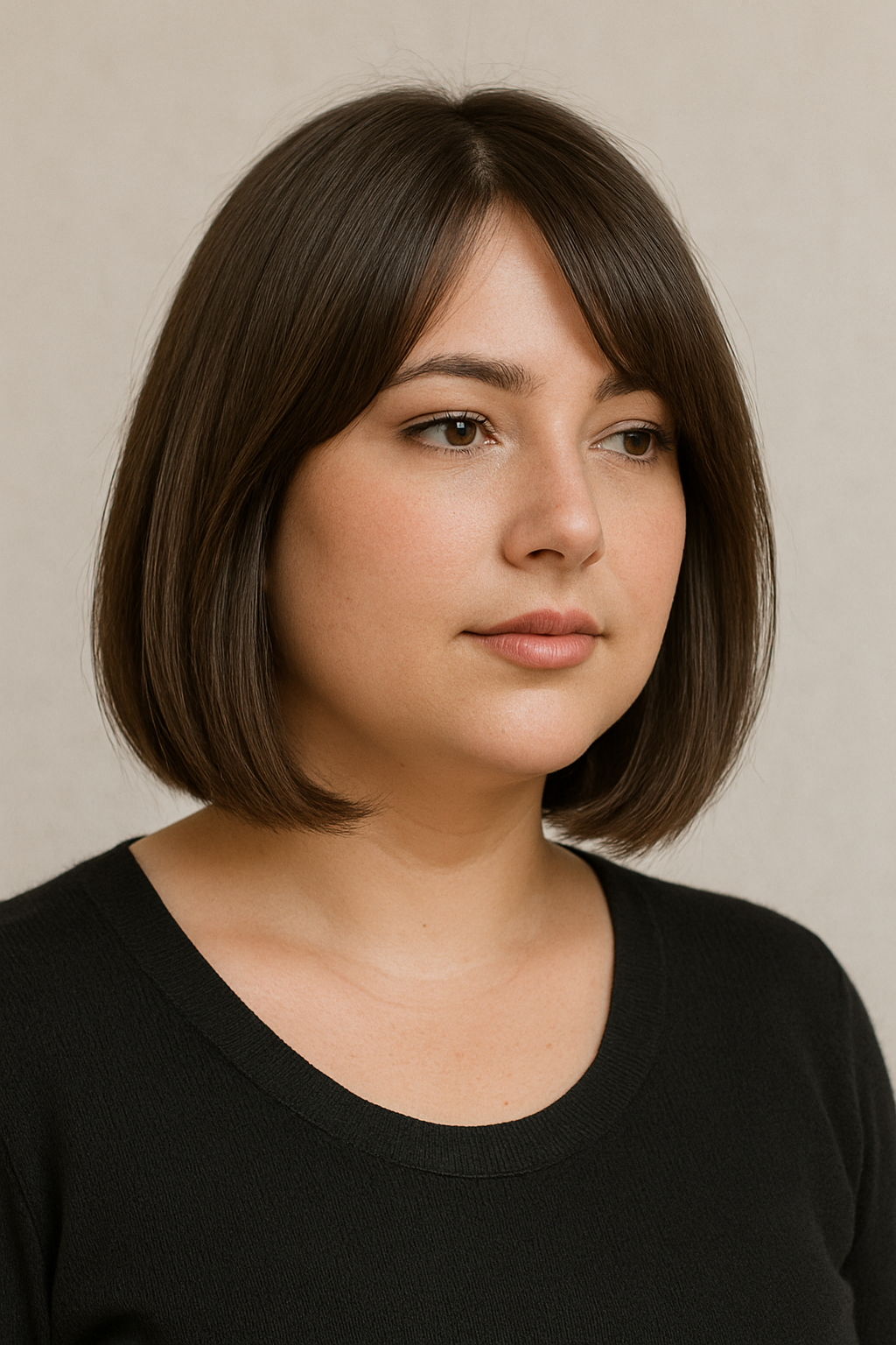 💇‍♀️ Long Bob mit seitlichem Pony – sanfte Streckung inklusive