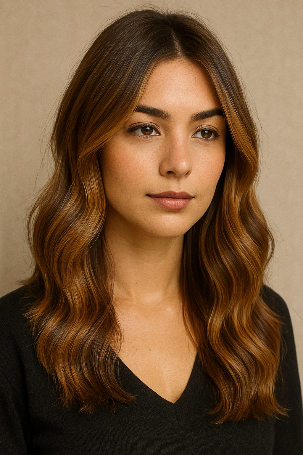 🧖‍♀️ Mittellange Haare mit karamellbrauner Balayage stylen