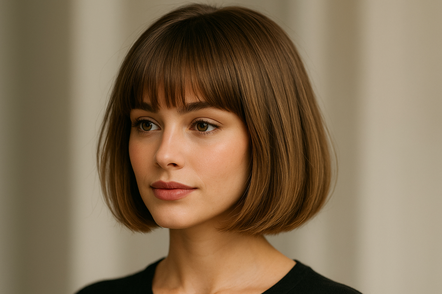 Bob Frisur Dunkelblond mit Pony – Warum alle gerade auf diesen Look abfahren