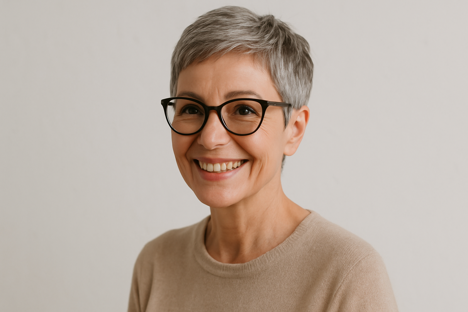 Diese kurzen Pixie Frisuren für Frauen mit Brille ab 50 lassen dich sofort frischer und jünger aussehen