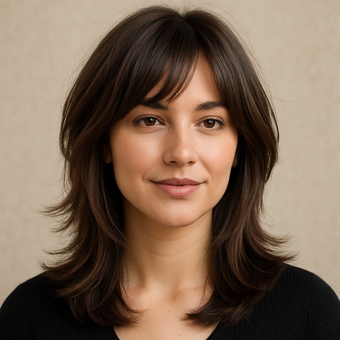 3. Layered Cut – Mittellang mit vielen Stufen