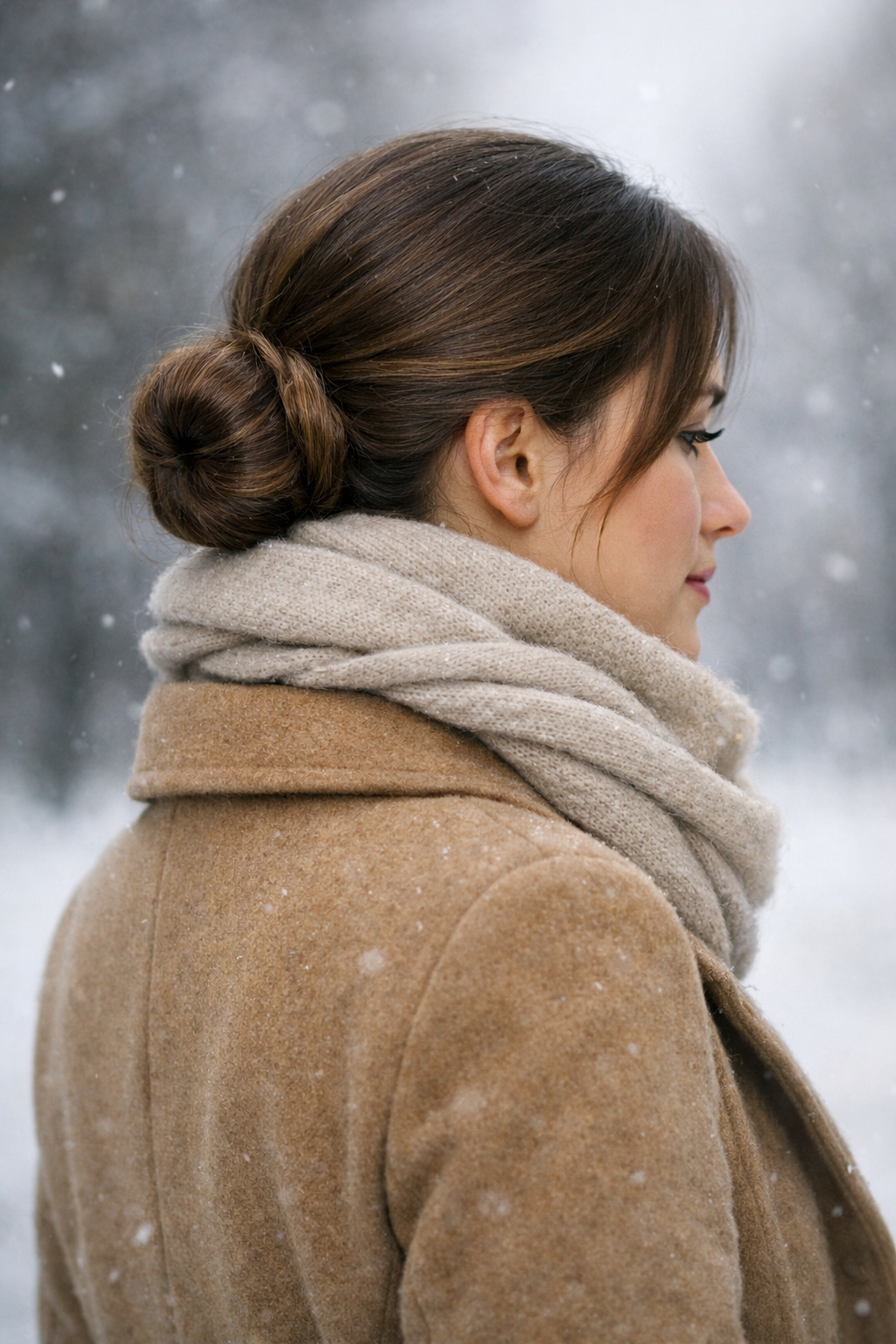 Der tiefe Dutt als Schutzschild für empfindliche Spitzen