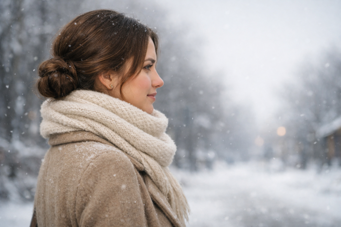 Diese Winter Frisuren retten deine Haare bei Kälte Schnee trockener Heizungsluft und lassen sie gesund aussehen