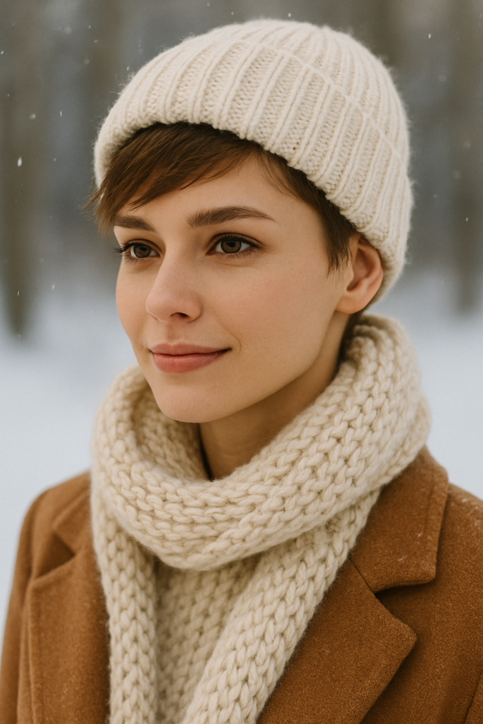 Pixie Cut als Winter Frisur 2025