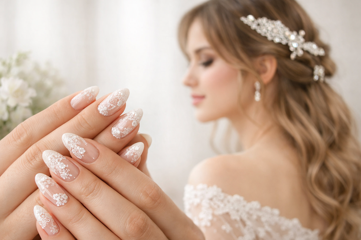 Die besten 3 Spitzen-Nägel & Haaraccessoires Trends die gerade alle wollen