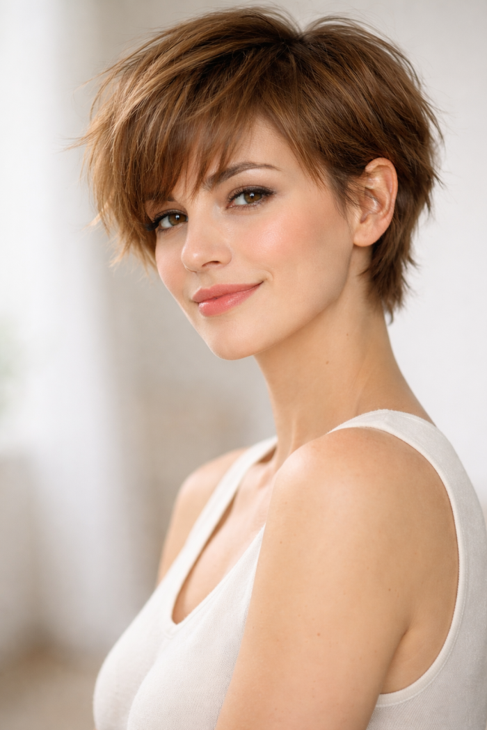 Platz 1 Fransiger Pixie Cut Der modernste Klassiker 