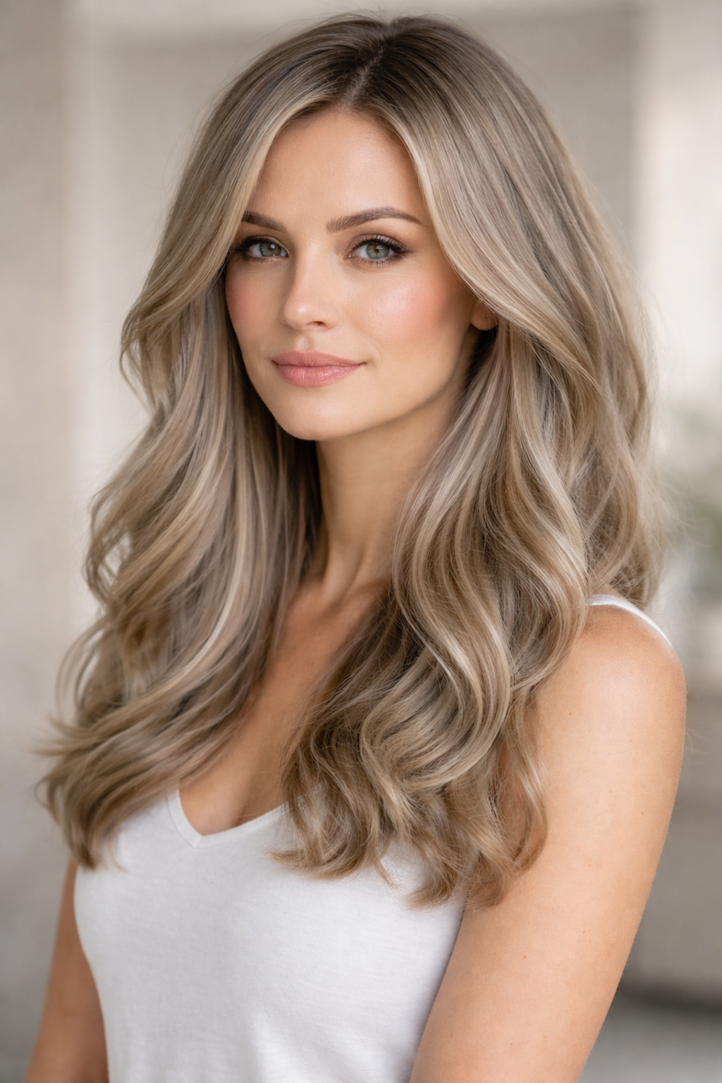 Platz 2 Aschblonde Haare Balayage modern und elegant