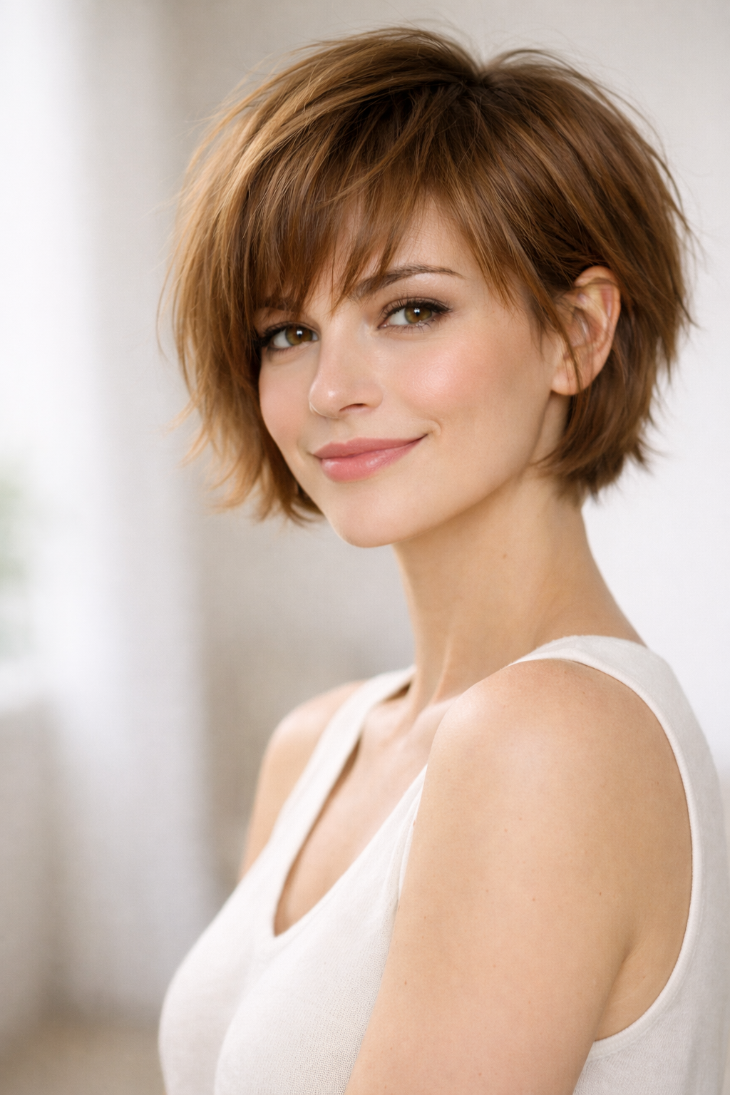 Platz 3 Fransiger Kurzhaarschnitt mit Pony Verspielt und jung