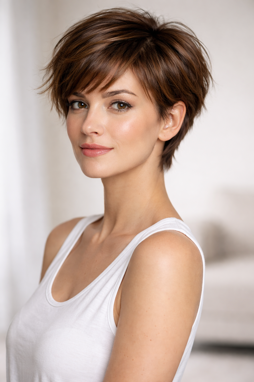 Platz 1 Der gestufte Pixie Cut modern frech und voller Volumen