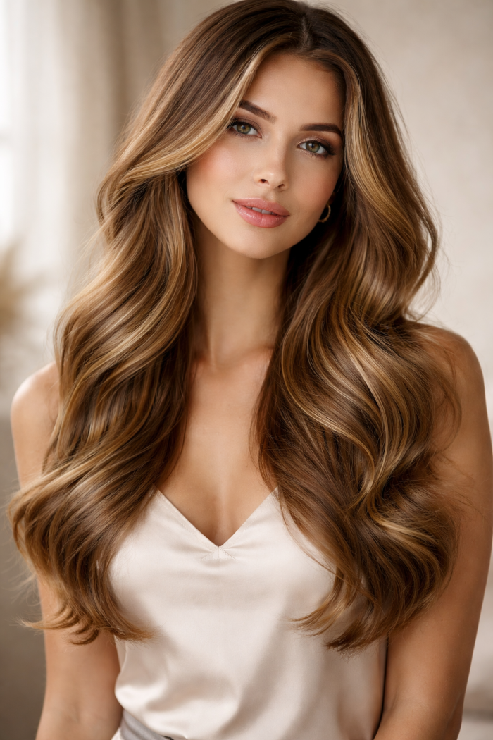 Platz 1 Haare Caramel Balayage Für Natürliches Strahlen
