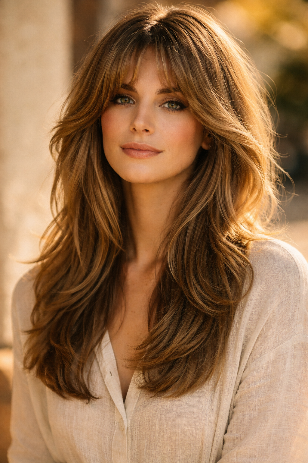 Platz 2 70er Jahre Frisuren mit Curtain Bangs für lässige Coolness