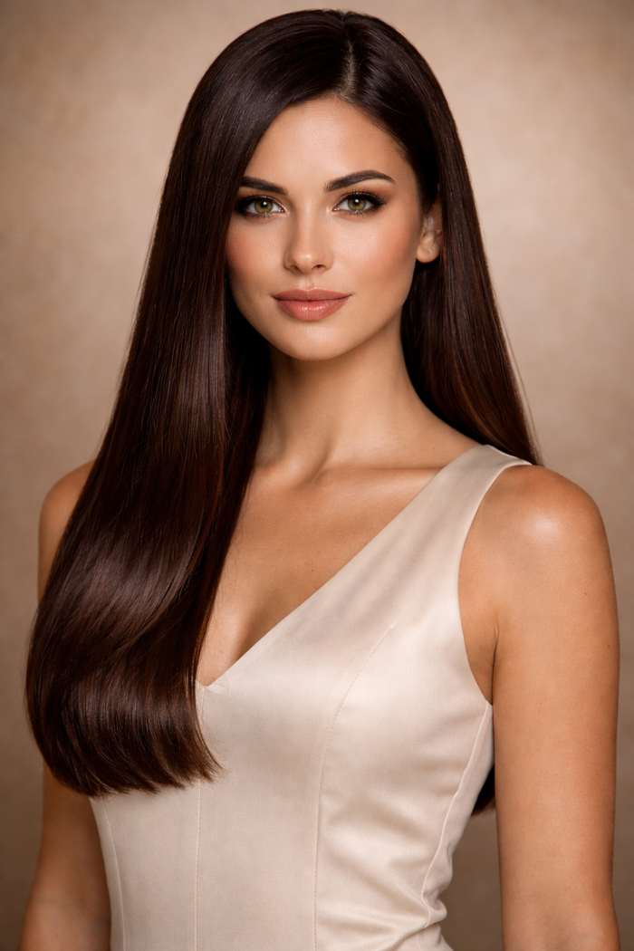 Platz 2 Intensive Schokobraune Haare Als Edle Komplettfärbung