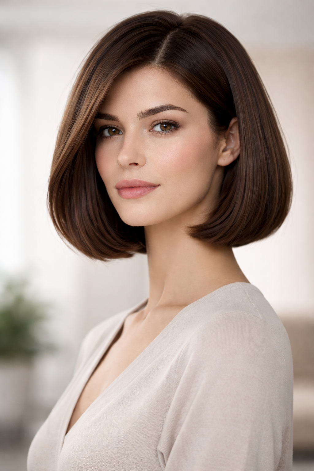 Platz 2 – Klassischer Bob mit klarer Linie für dickes Haar