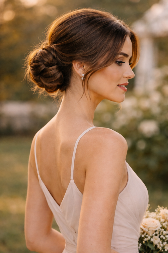 Platz 3 Brautjungfern Frisuren mit eleganten Hochsteckelementen für stilvolle Akzente