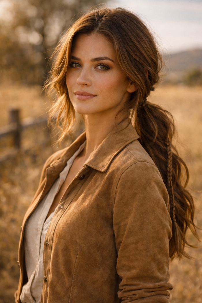 Platz 3 Cowgirl Frisur Low Ponytail Western Style