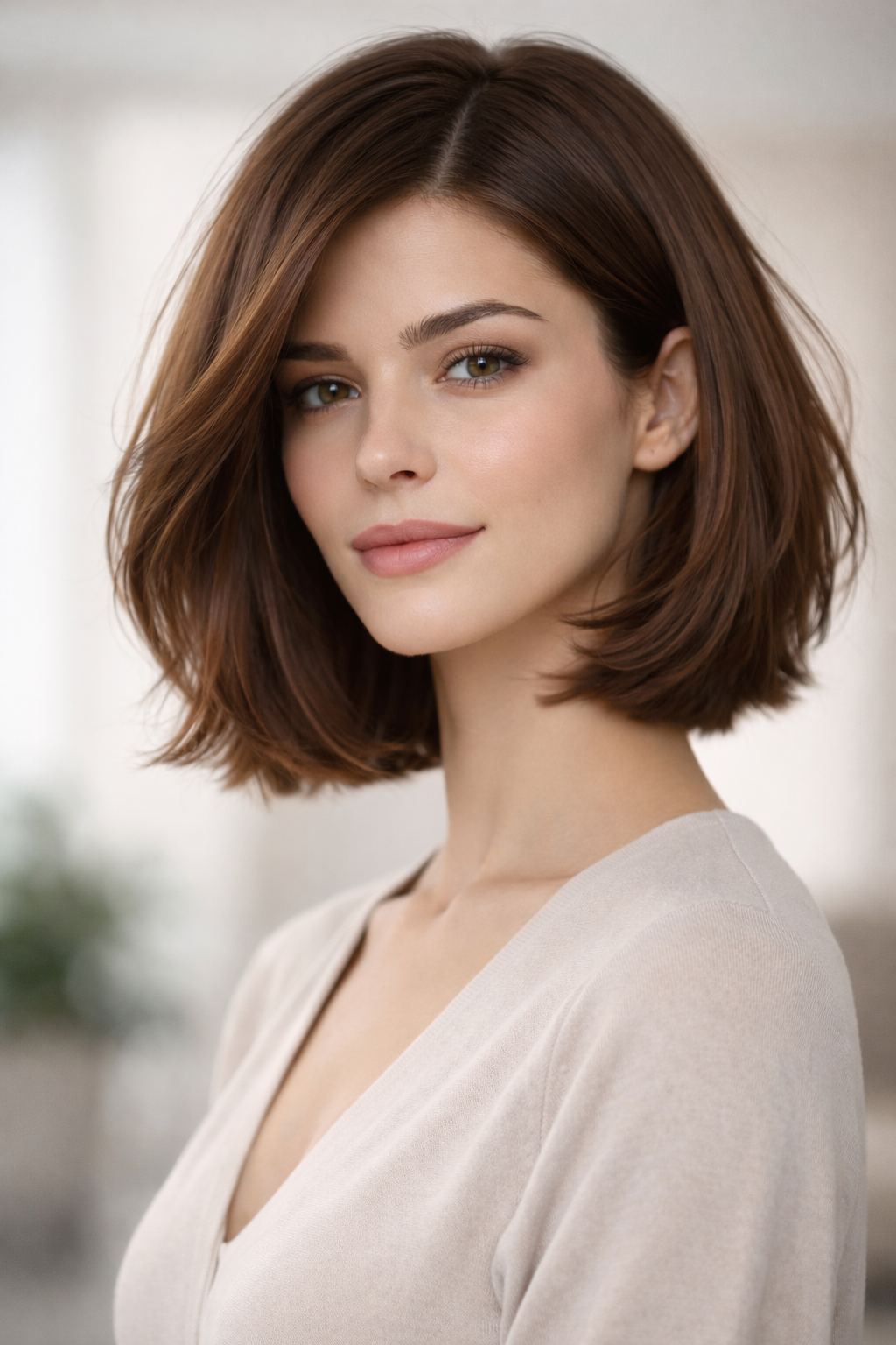 Platz 3 – Fransiger Bob als lässige Bob Frisur dickes Haar