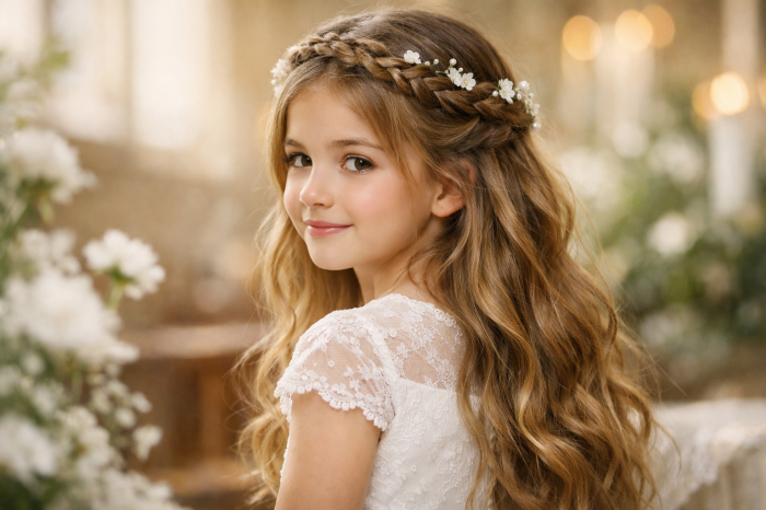 Die 3 schönsten frisur kommunion lange haare die jedes Mädchen strahlen lassen