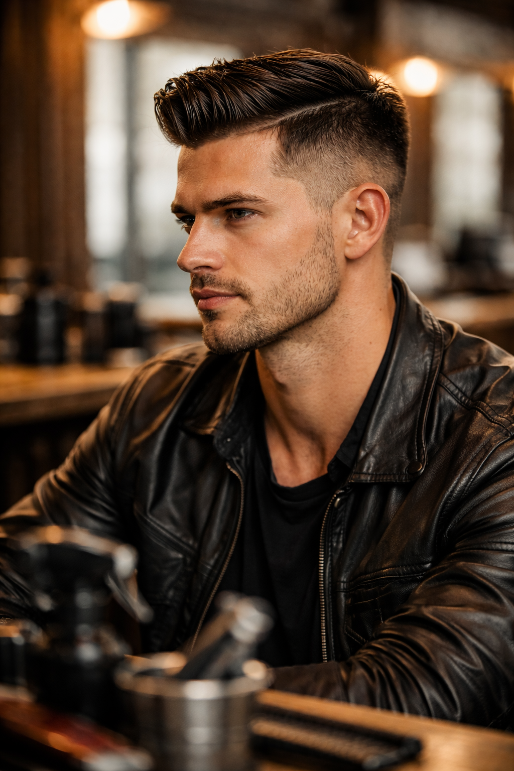 Platz 2 moderne herrenfrisuren kurz mit stylischem Undercut