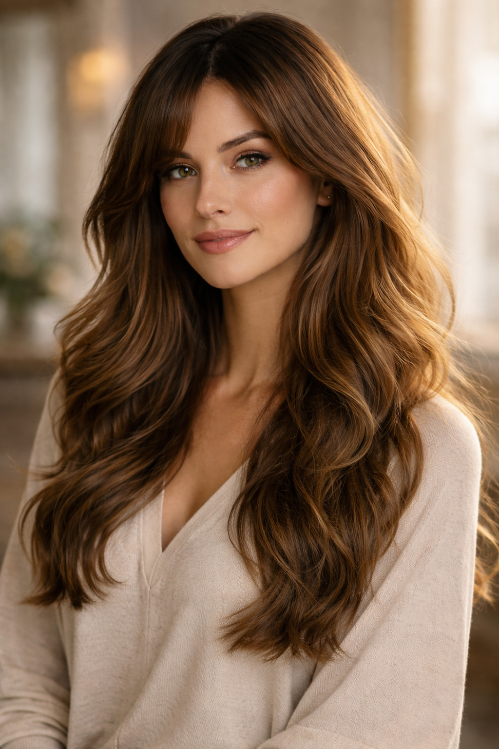 Platz 3 Frisurentrends 2026 Frauen mit Langer Natural Texture Mähne