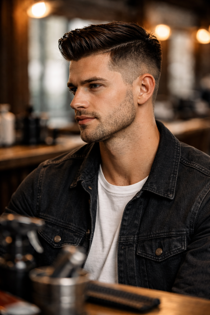 Platz 3 moderne herrenfrisuren kurz mit klassischem Fade