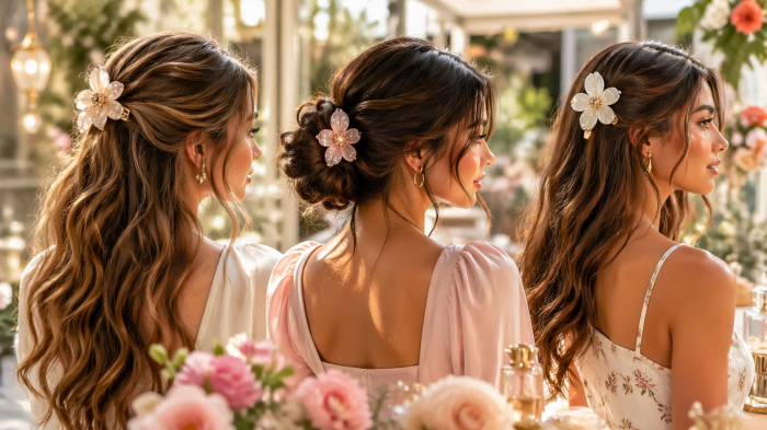Die 3 besten Frisuren mit Blumen Klammer die sofort jünger und stilvoll wirken