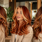 Die 3 besten kupfer haare mit blonden strähnen Ideen die sofort jünger wirken