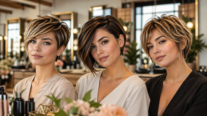 Die 3 besten kurze haare frauen rundes gesicht Frisuren die sofort schlanker wirken