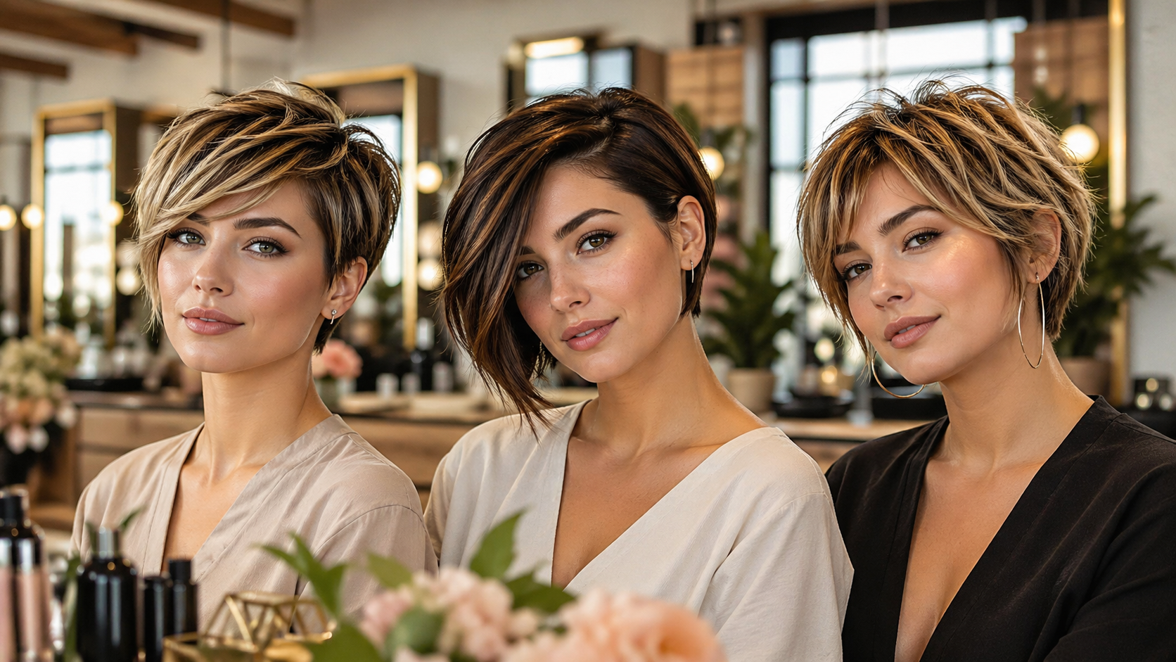 Die 3 besten kurze haare frauen rundes gesicht Frisuren die sofort schlanker wirken
