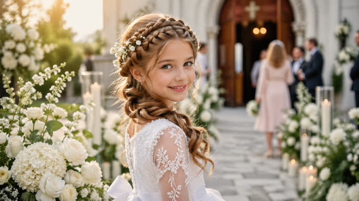 Die 3 schönsten flechtfrisuren kommunion die jedes Mädchen strahlen lassen