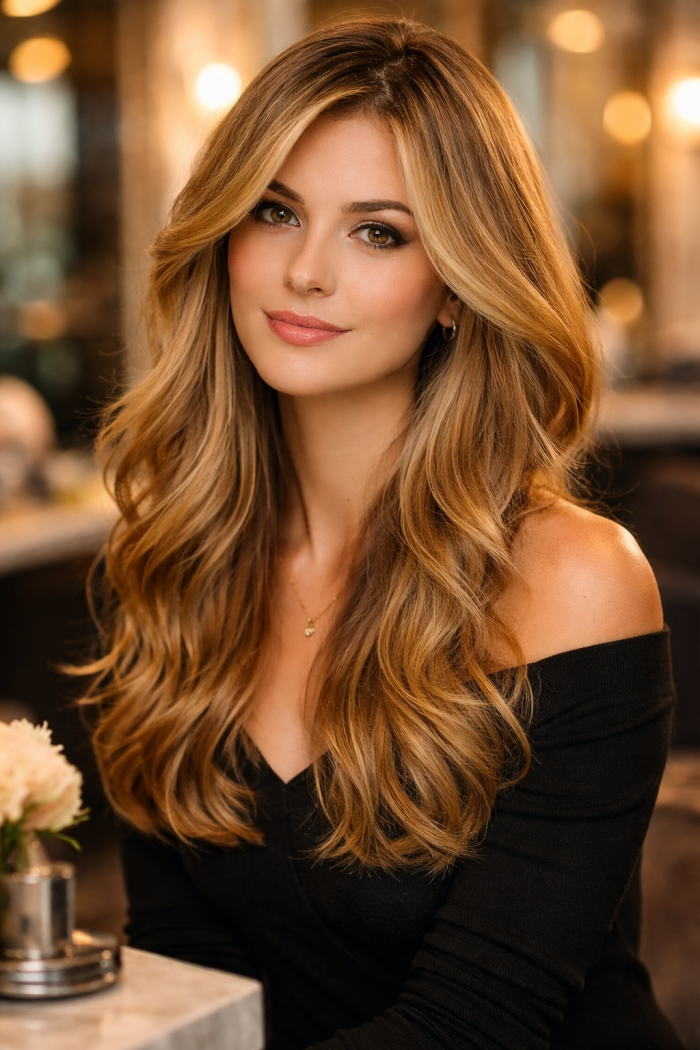 Platz 2 Der gestufte Haarschnitt für lange Haare