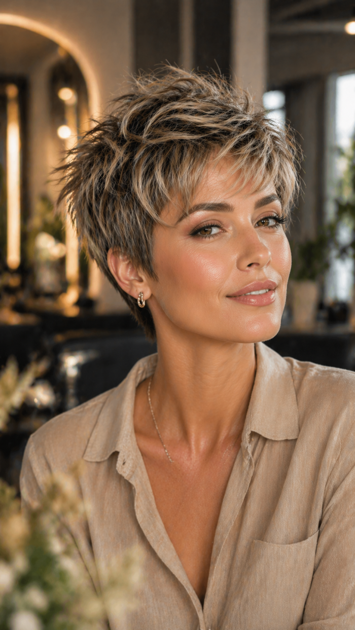 Platz 3 Der freche Undone Pixie mit Struktur