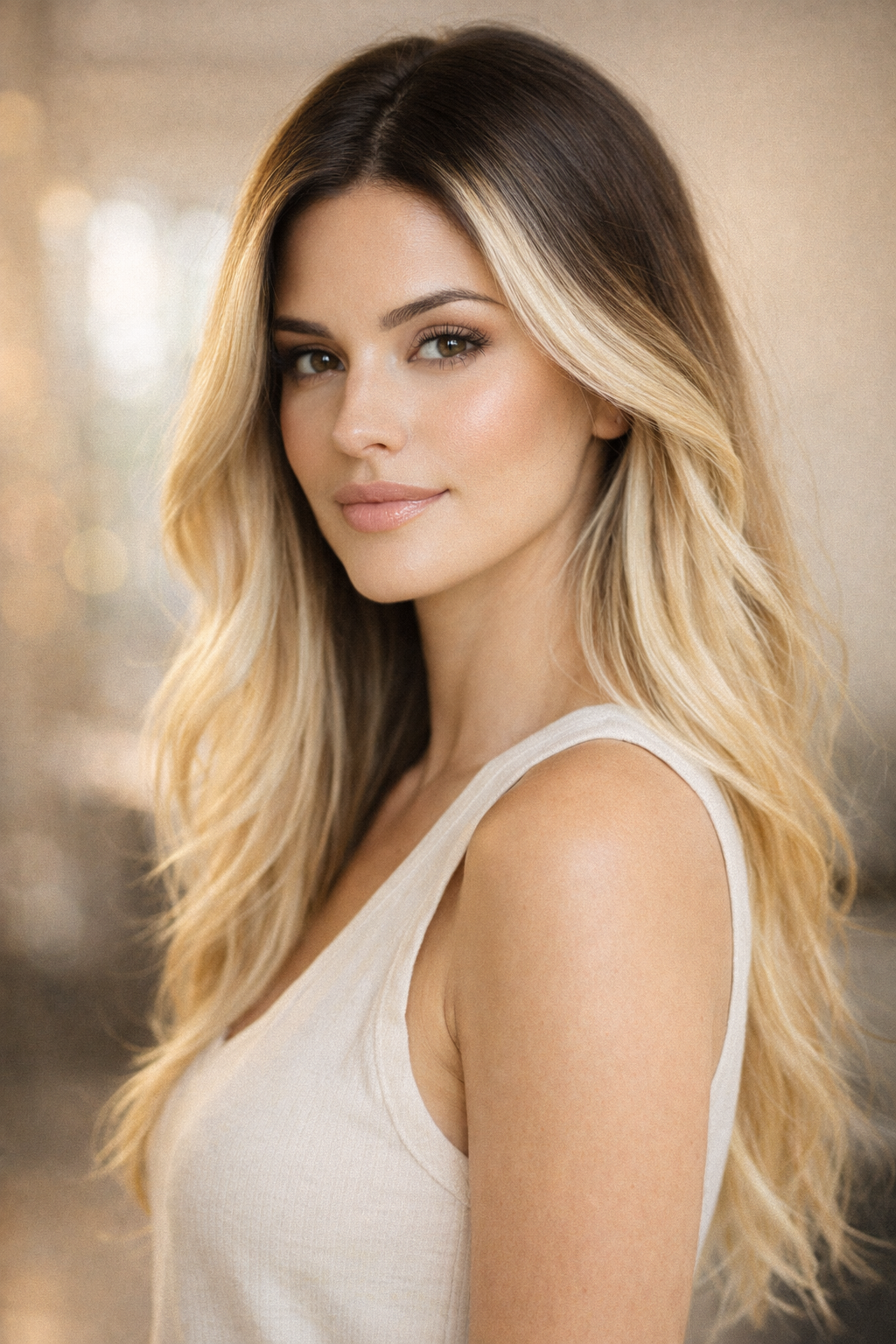 Platz 3 dunkler ansatz blonde haare mit Face Framing Highlights