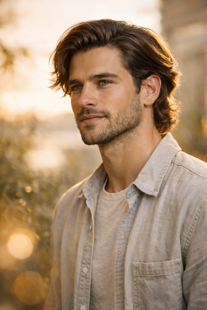 Platz 3 frisur ideen männer Mittellanger Flow