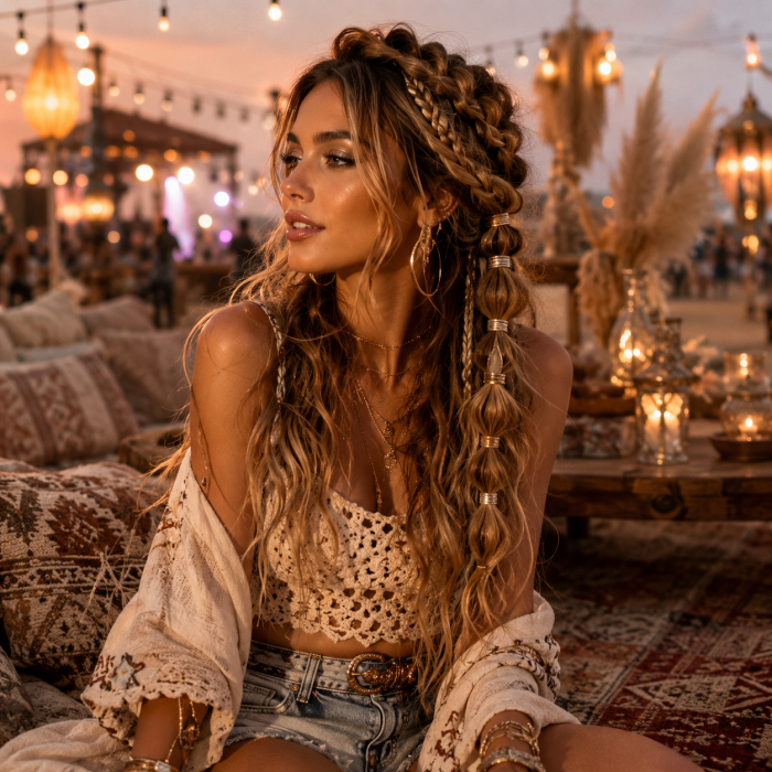 Die 3 besten festival frisuren lange haare die deinen Look sofort wie ein Pinterest Highlight wirken lassen
