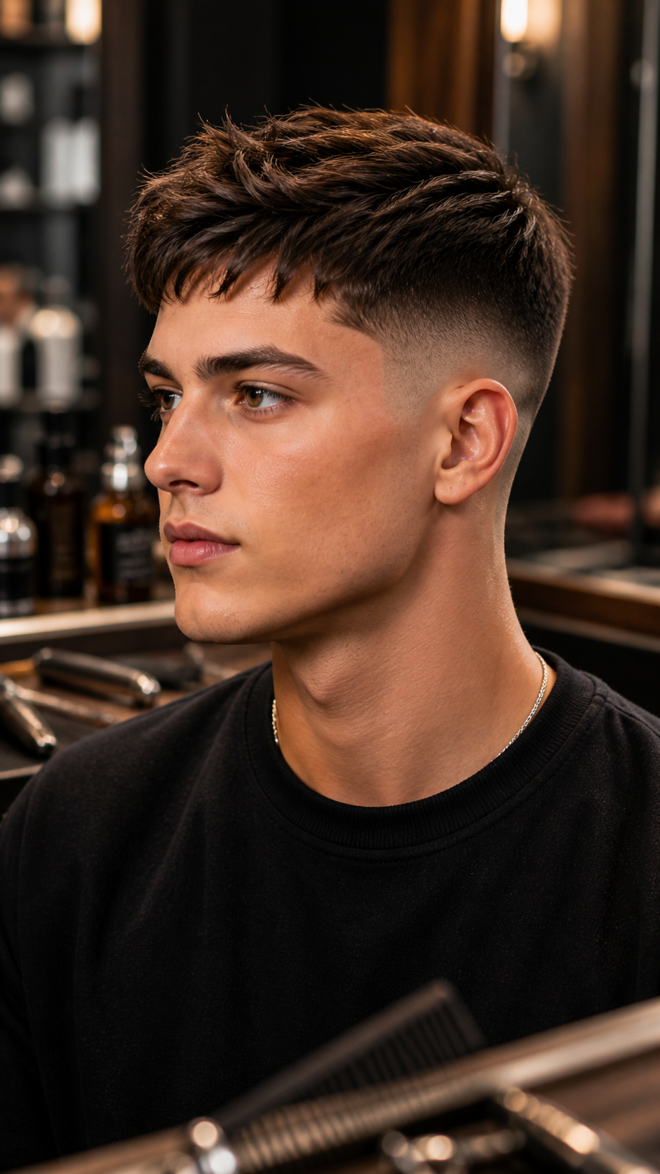 Platz 1 frisur jungs kurz mit Low Taper Fade für den modernen Look