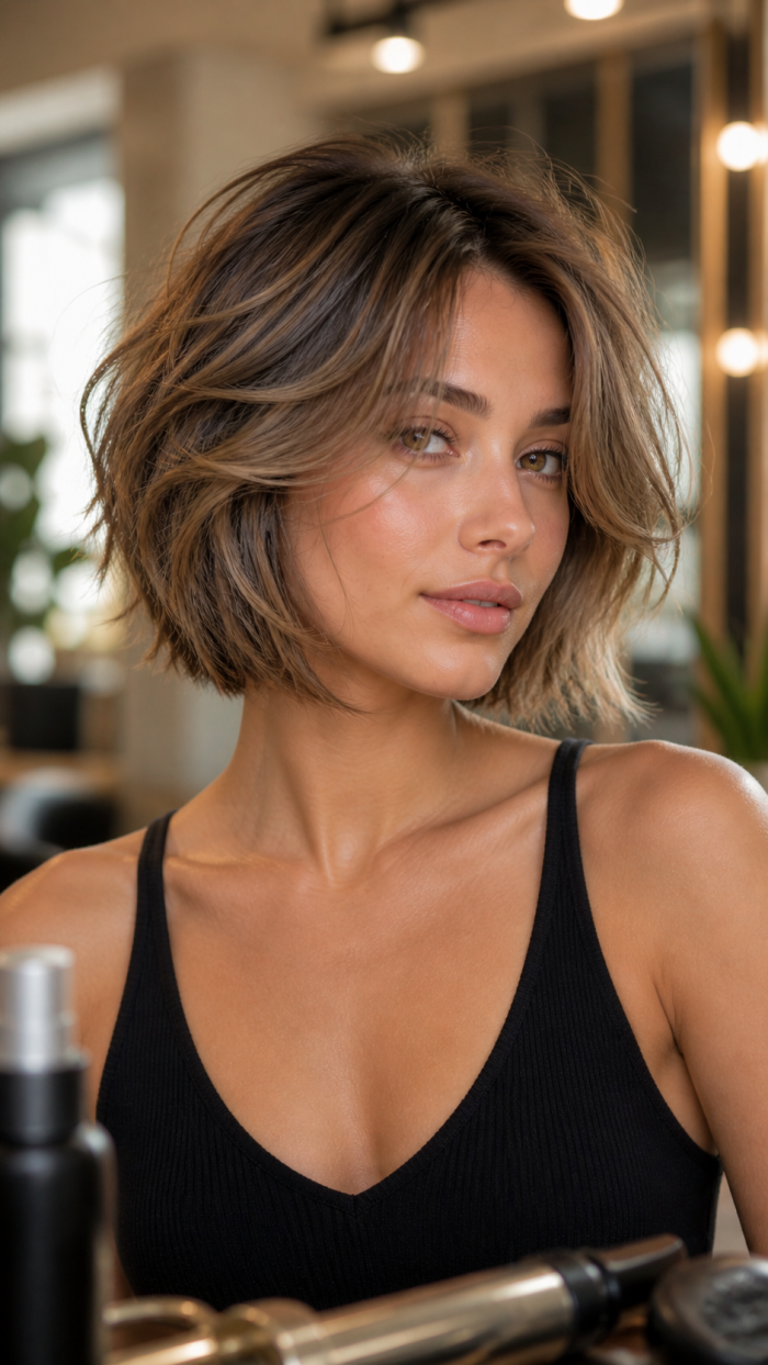 Platz 2 Der gestufte Layered Bob für mehr Bewegung