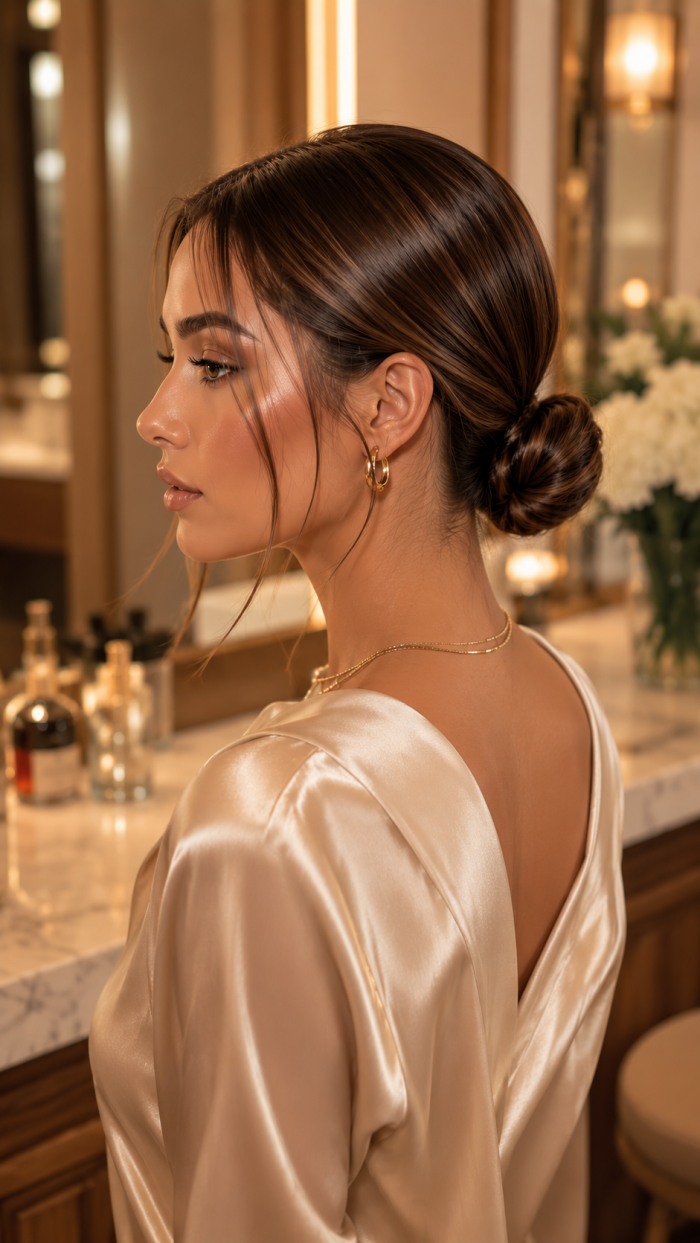 Platz 2 Elegante kurze haare hochstecken mit Sleek Look