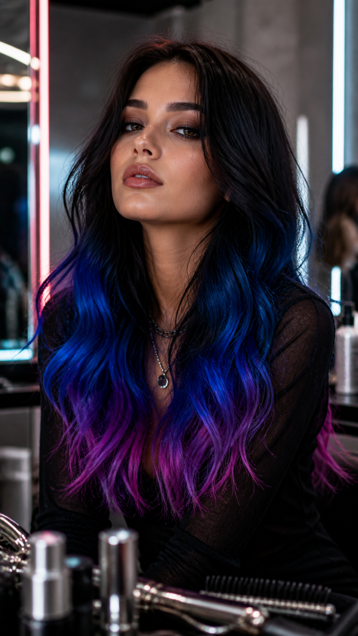 Platz 3 Knallige Dip Dye Haare für mutige Statements 
