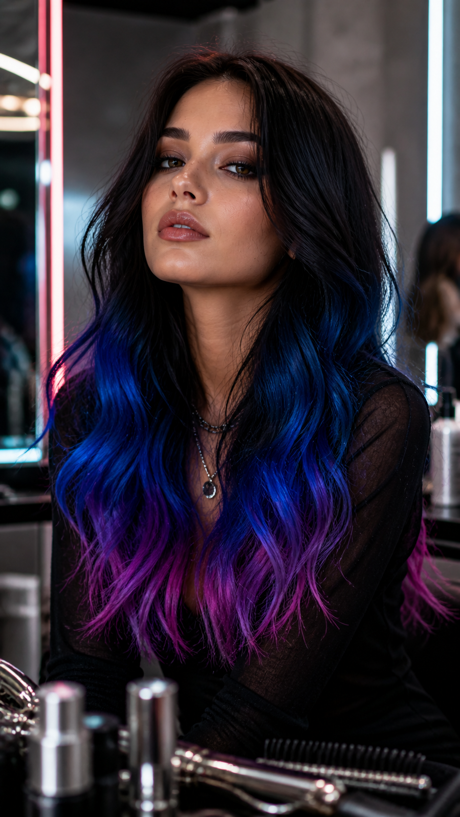 Platz 3 Knallige Dip Dye Haare für mutige Statements
