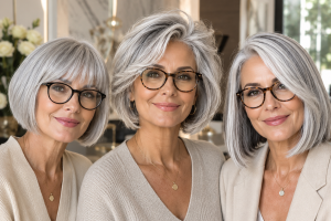 Die 3 Schönsten Ideen für Bob Frisur Graue Haare Mit Brille Die Sofort Jünger Und Stilvoller Wirken