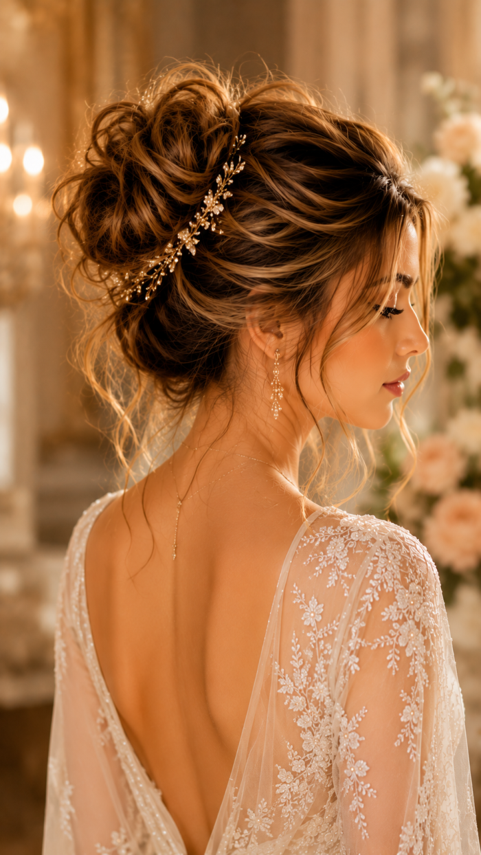 Platz 3 Hochsteckfrisuren Halblange Haare Mit Voluminösem Messy Bun