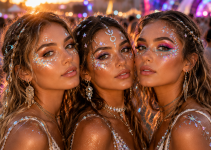 Die besten Festival Glitzer Gesicht Ideen die jeden Look sofort unvergesslich machen