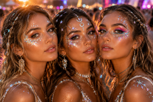 Die besten Festival Glitzer Gesicht Ideen die jeden Look sofort unvergesslich machen