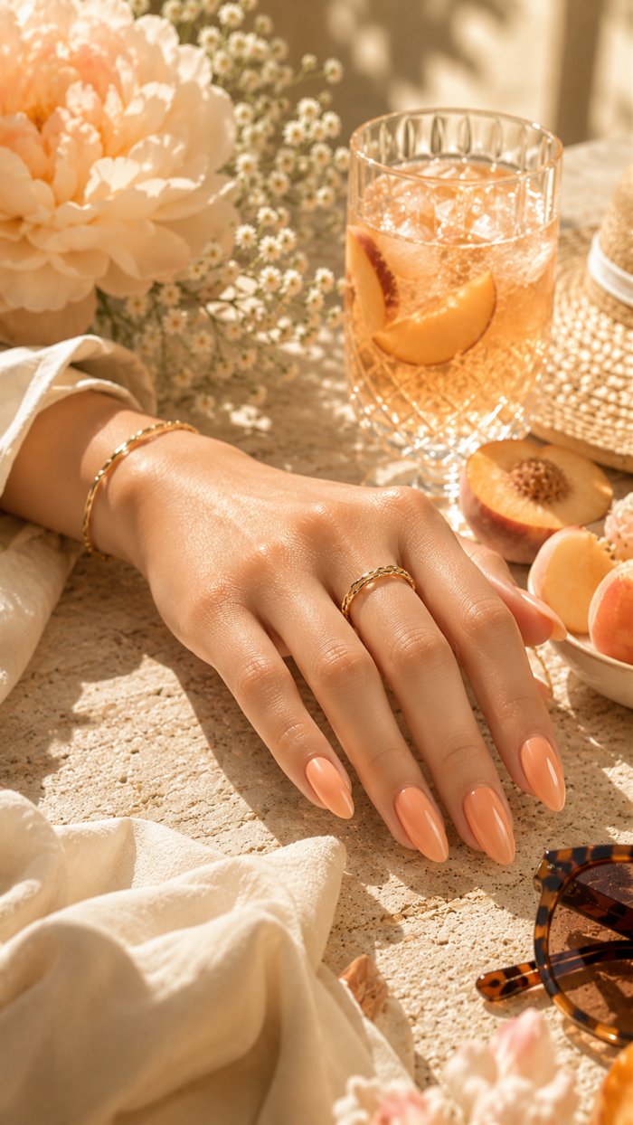 Platz 2 Soft Peach Gloss Nails 🍑